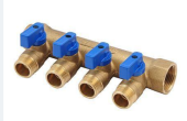 Коллектор 3/4" 4х1/2" (с краном) Aquasfera 