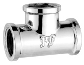 Тройник латунный 3/4" (20мм)  ггг хром 