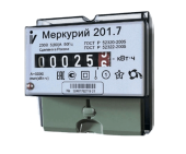 Счётчик электроэнергии МЕРКУРИЙ 201.7 1-фазный, 5-60А однотарифный, на рейку 