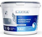 Краска Лакра моющаяся латексная Белоснежная 6,5кг 8306486