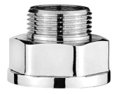 Переходник латунный 1"гайка х3/4"штуцер (25х20мм)   хром