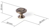 Ручка мебельная "Larvij" L4.knob10AB бронза 