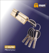 Личинка 90мм  MSM C35/55 PB перфоключ, латунь