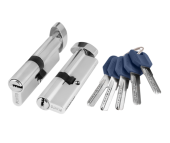 Личинка 80мм Punto Z402/80 35+10+35 перфо-ключ, вертушка, хром